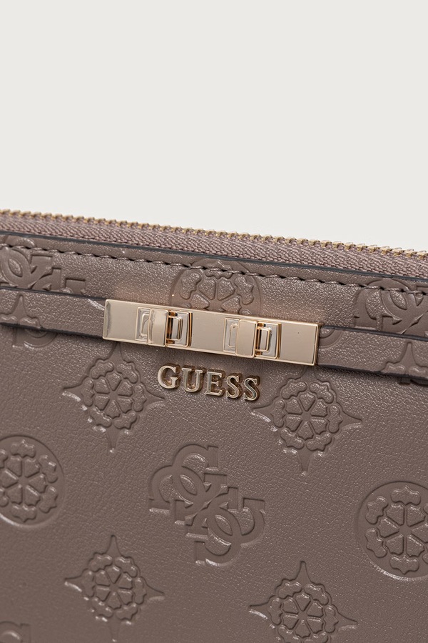 Гаманець жіночий зі штучної шкіри Guess CARMELLA колір бежевий фото 4
