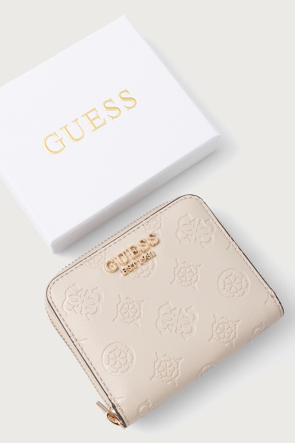 Гаманець жіночий зі штучної шкіри Guess CARMELLA колір бежевий фото 4