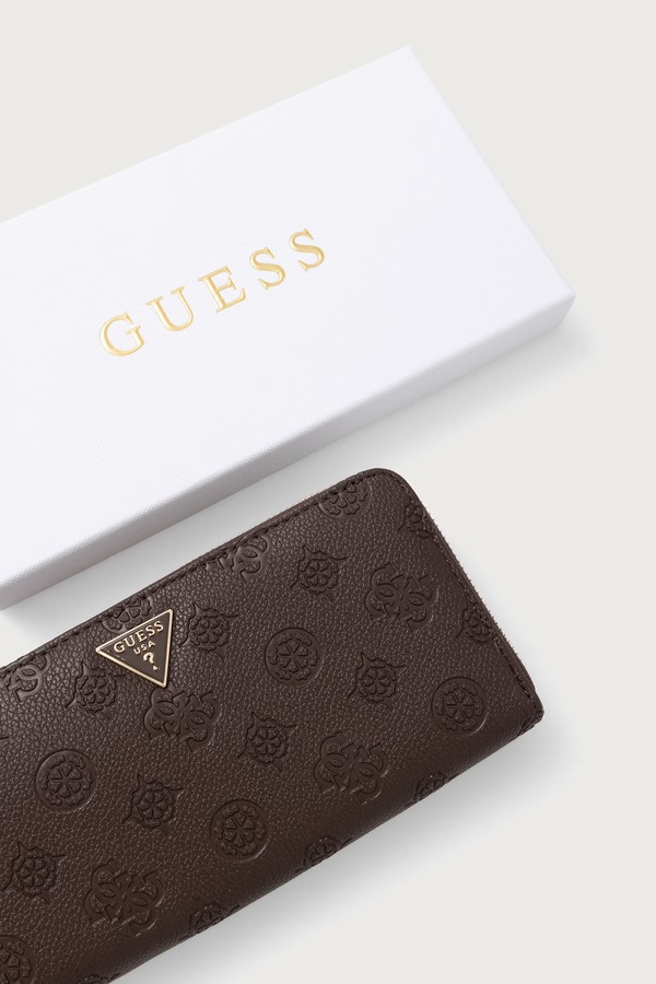 Гаманець жіночий зі штучної шкіри Guess BLAKE колір коричневий фото 4