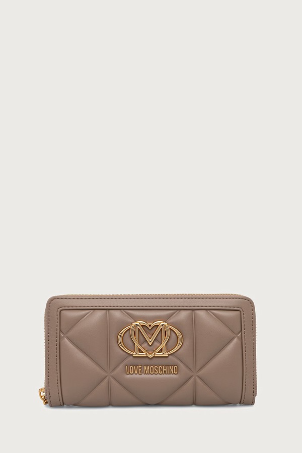 Гаманець жіночий зі штучної шкіри Love Moschino колір бежевий