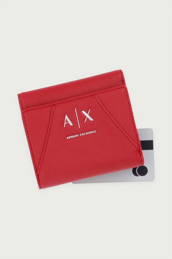 Гаманець жіночий зі штучної шкіри Armani Exchange колір бордовий фото 4