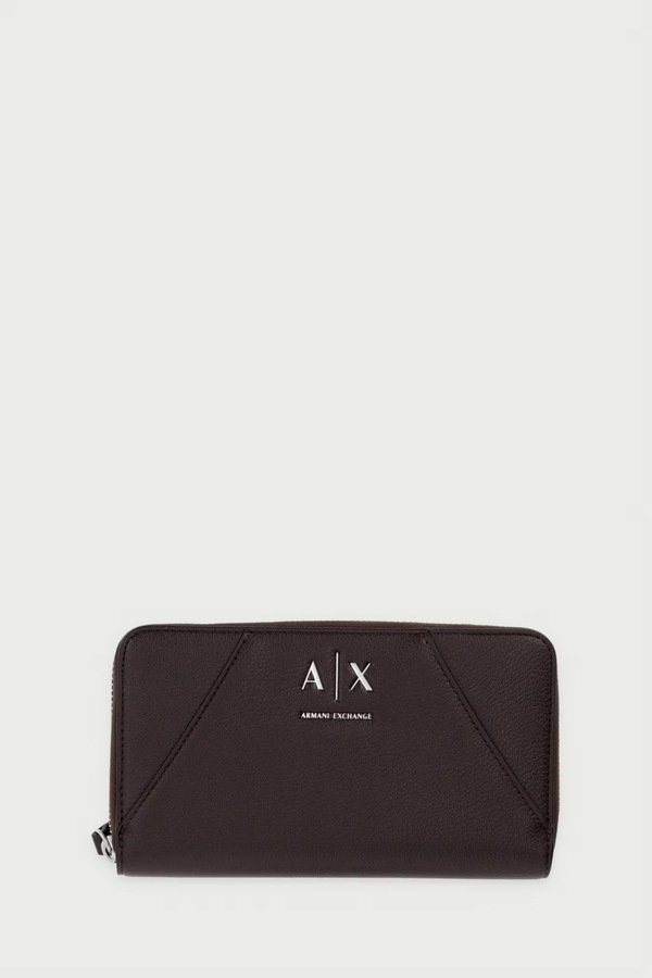 Гаманець жіночий зі штучної шкіри Armani Exchange колір коричневий