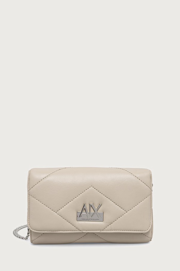 Кошелек женский из искусственной кожи Armani Exchange цвет бежевый