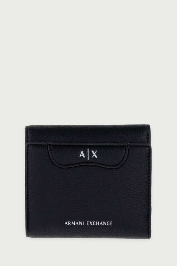 Гаманець жіночий зі штучної шкіри Armani Exchange колір чорний