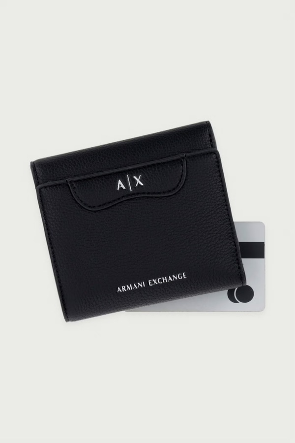 Гаманець жіночий зі штучної шкіри Armani Exchange колір чорний фото 4