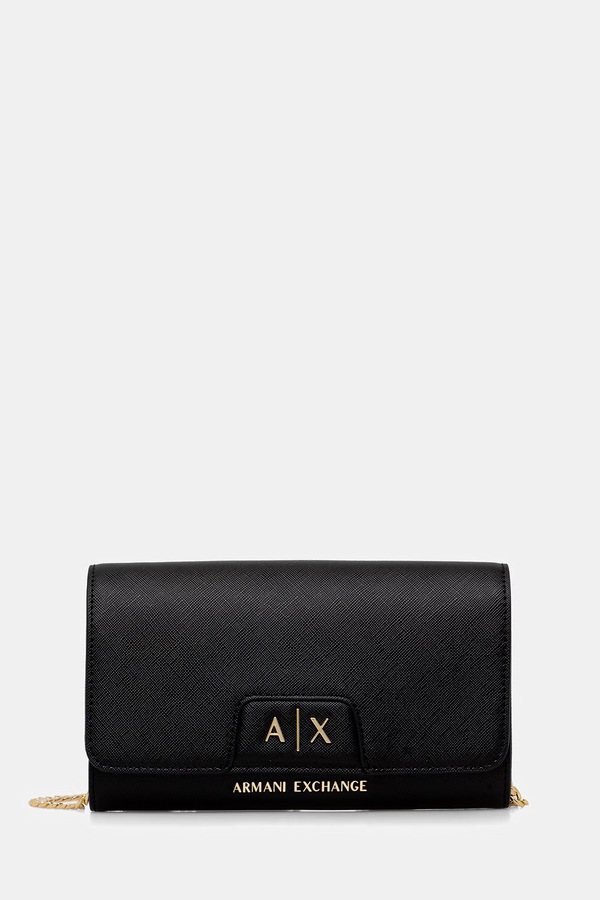 Клатч женский из искусственной кожи Armani Exchange цвет черный
