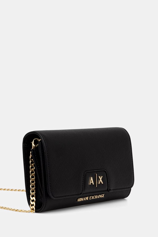 Клатч женский из искусственной кожи Armani Exchange цвет черный