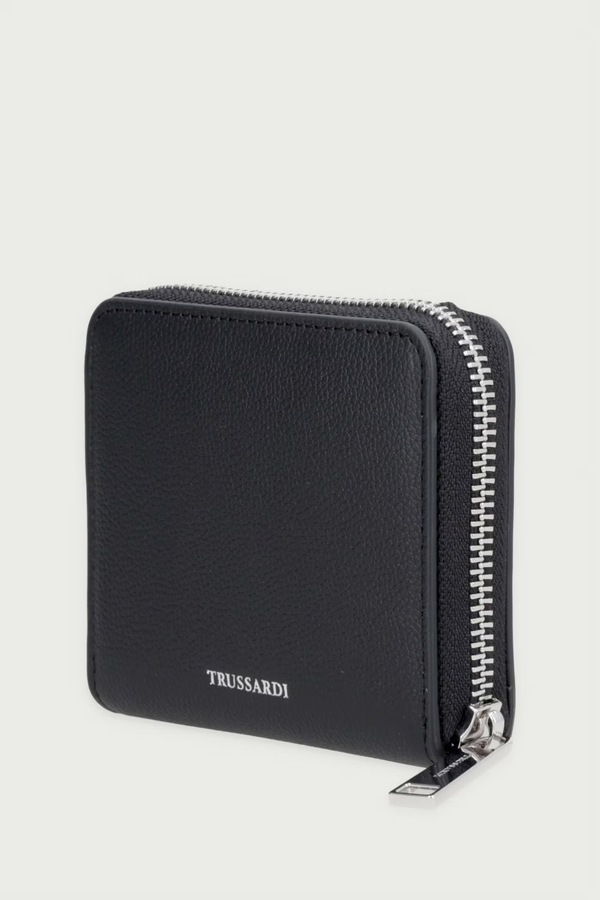Гаманець жіночий шкіряний Trussardi колір чорний фото 2