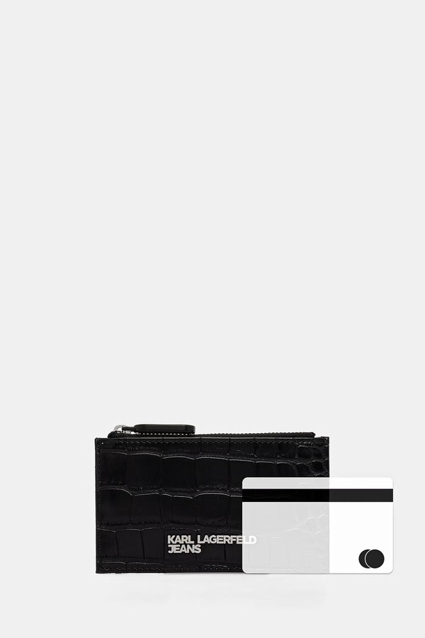 Чохол для ключів жіночий зі штучної шкіри Karl Lagerfeld Jeans колір чорний фото 4