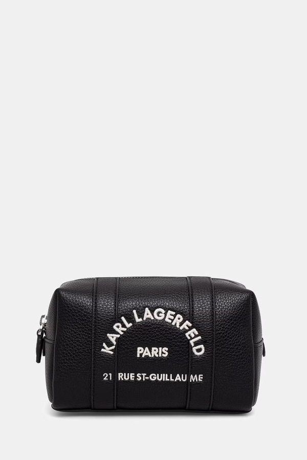 Косметичка жіноча зі штучної шкіри Karl Lagerfeld K/RSG колір чорний