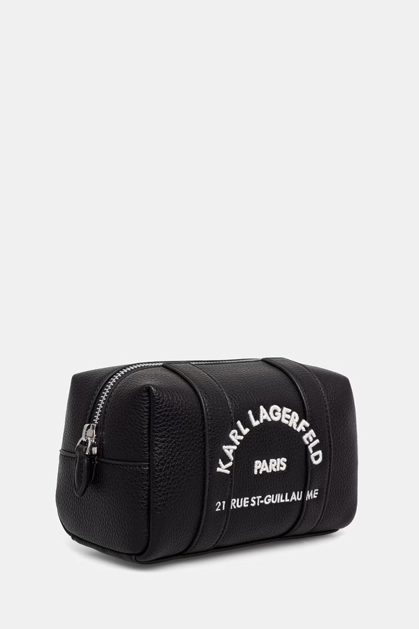 Косметичка жіноча зі штучної шкіри Karl Lagerfeld K/RSG колір чорний