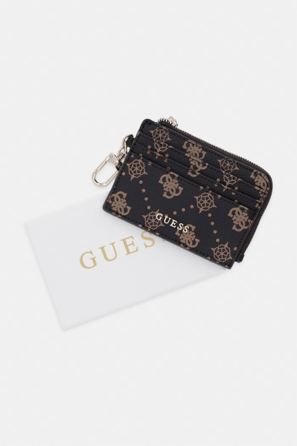 Гаманець жіночий зі штучної шкіри Guess EMELIE колір коричневий фото 4