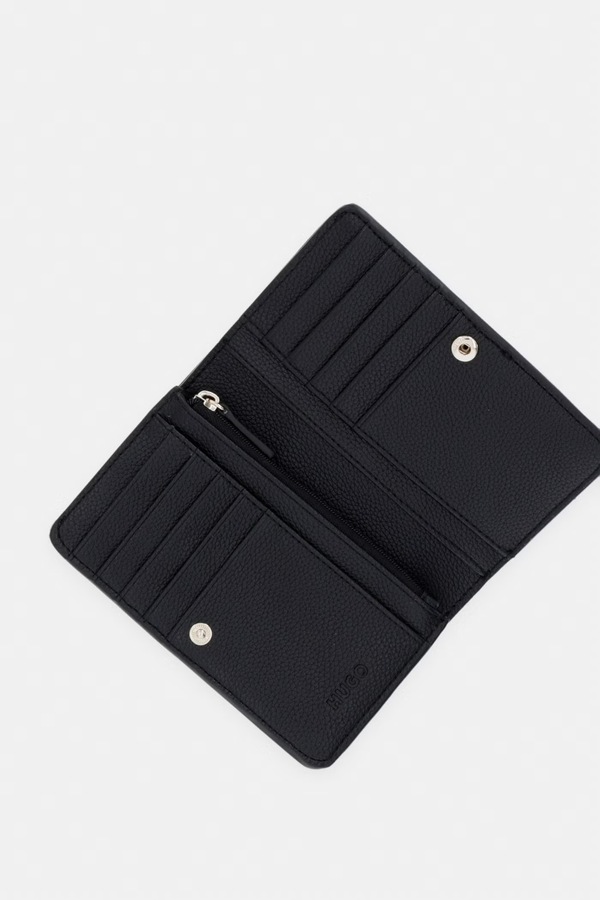 Гаманець жіночий зі штучної шкіри HUGO Orin 2.0 SM Wallet колір чорний фото 2