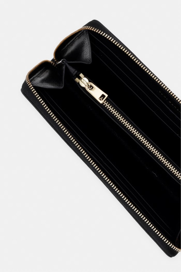 Гаманець жіночий шкіряний Tory Burch Charlie колір чорний фото 2