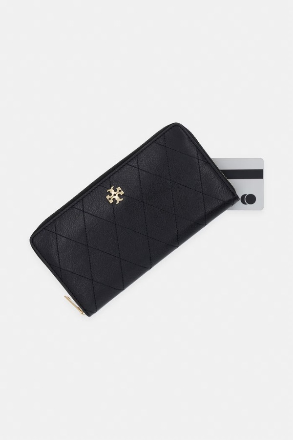 Гаманець жіночий шкіряний Tory Burch Charlie колір чорний фото 4
