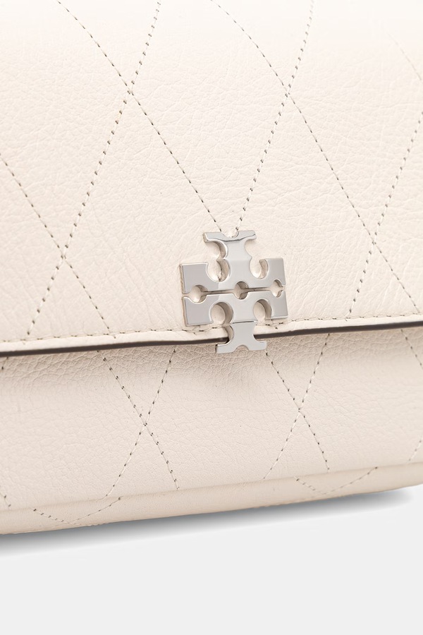 Сумка крос-боді жіноча шкіряна Tory Burch Charlie колір бежевий фото 4