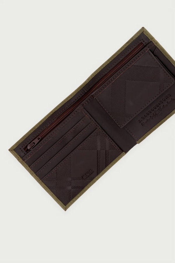 Гаманець чоловічий шкіряний Barbour колір зелений фото 2