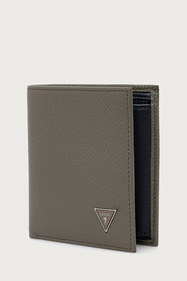 Гаманець чоловічий шкіряний Guess MILANO колір зелений