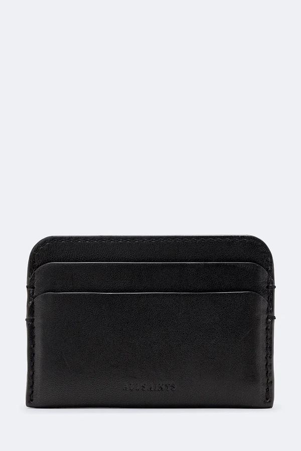 Чохол для карток шкіряний AllSaints CLYMER CARDHOLDER колір чорний