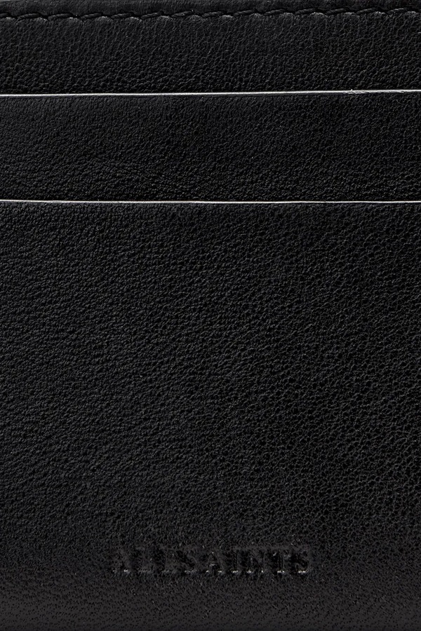 Чохол для карток шкіряний AllSaints CLYMER CARDHOLDER колір чорний фото 4