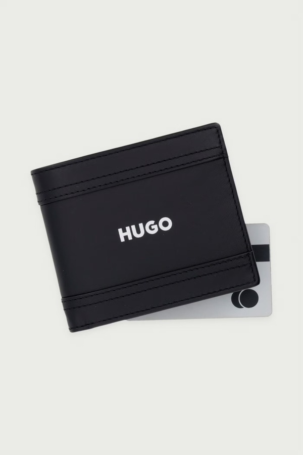 Гаманець чоловічий шкіряний HUGO GBHM_4CC Coin колір чорний фото 4