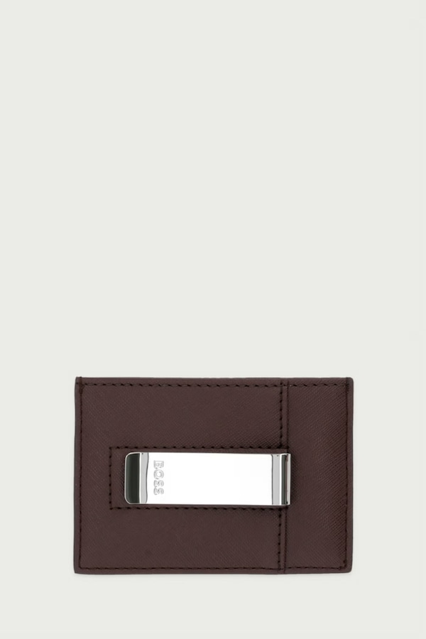 Чохол для карток чоловічий BOSS Northon_Money clip колір коричневий фото 2