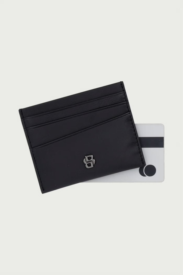 Чохол для карток чоловічий шкіряний BOSS B_Icon_L_S Card колір чорний фото 2
