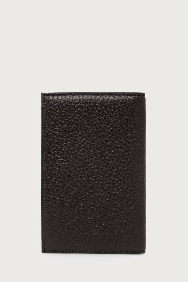 Чехол для карт мужской кожаный Emporio Armani цвет коричневый фото 2