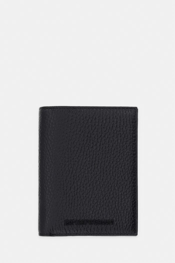 Кошелек мужской кожаный Emporio Armani цвет черный