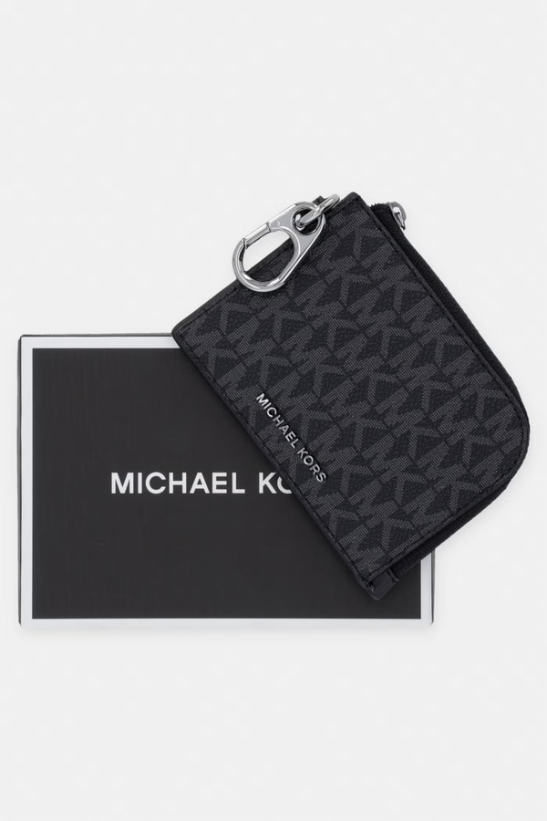 Гаманець чоловічий зі штучної шкіри Michael Kors HUDSON колір чорний фото 4
