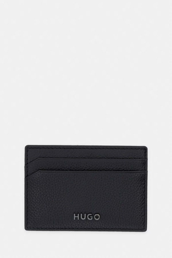 Чохол для карток чоловічий шкіряний HUGO HUKE_Cardcase колір чорний
