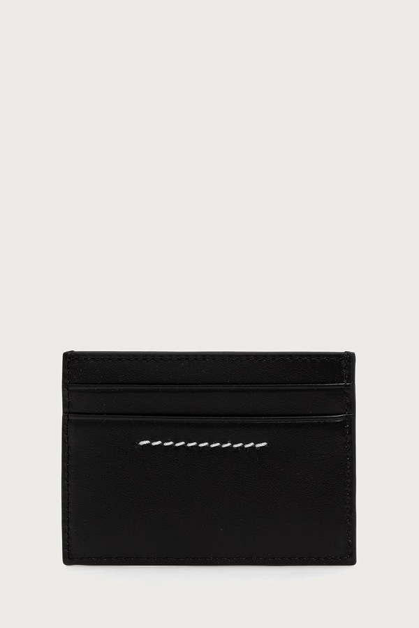 Чохол для карток шкіряний MM6 Maison Margiela колір чорний