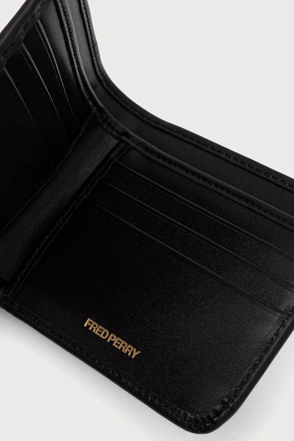 Гаманець шкіряний Fred Perry колір чорний фото 2