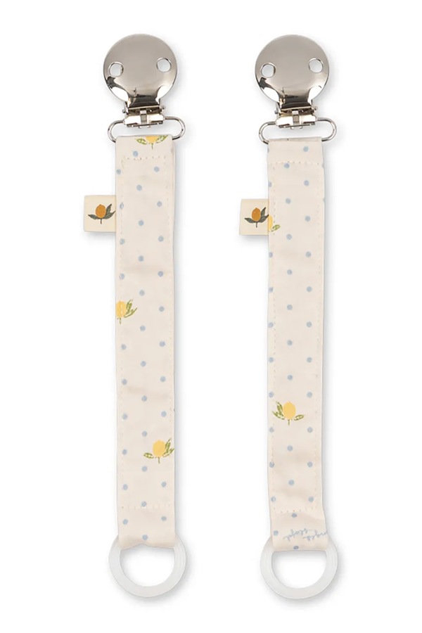 Для немовлят Konges Sløjd 2 PACK PACIFIER STRAP колір бежевий фото 2