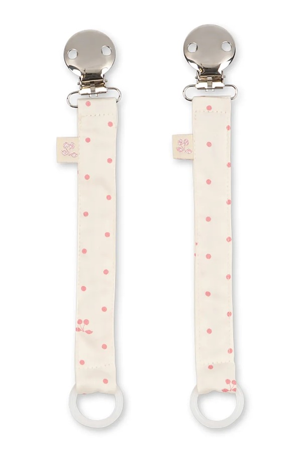 Для немовлят Konges Sløjd 2 PACK PACIFIER STRAP колір рожевий фото 2
