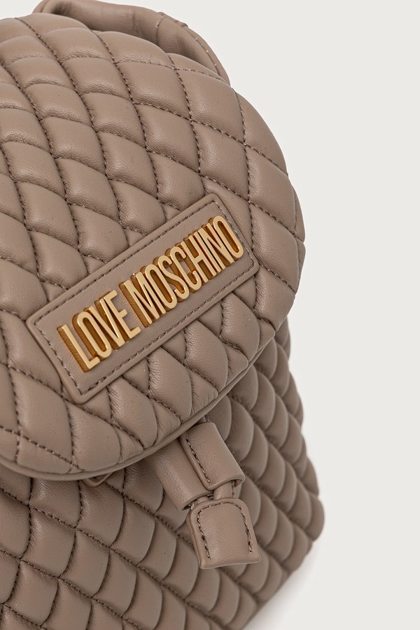 Рюкзак жіночий зі штучної шкіри Love Moschino колір бежевий фото 4