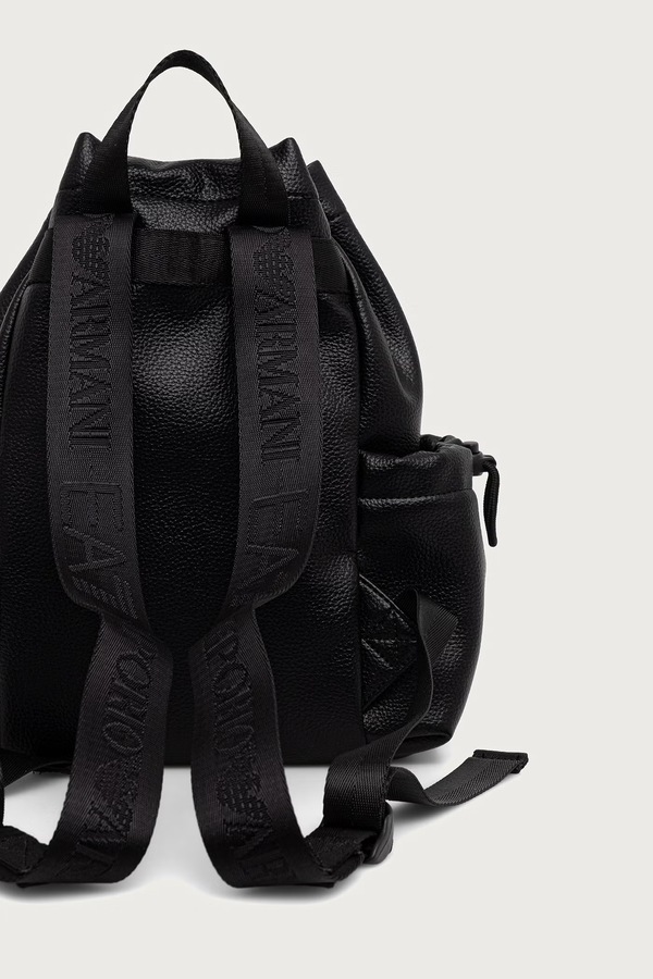 Рюкзак-мешок женский из искусственной кожи EA7 Emporio Armani цвет черный фото 2