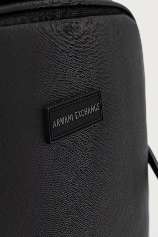 Рюкзак чоловічий зі штучної шкіри Armani Exchange колір чорний фото 4