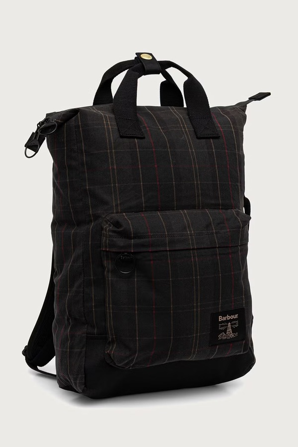 Чоловічий рюкзак бавовняний Barbour колір зелений фото 2