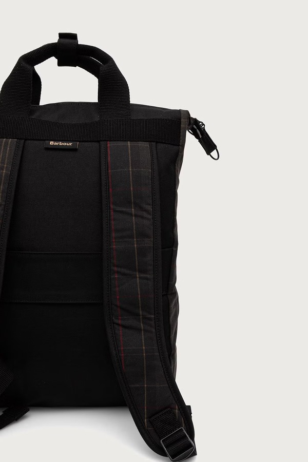 Чоловічий рюкзак бавовняний Barbour колір зелений фото 3
