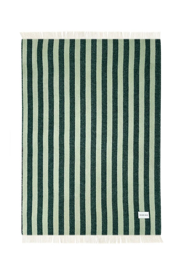 Ковдра вовняна Maison Deux Candy Wrap 130 x 200 cm колір зелений фото 2