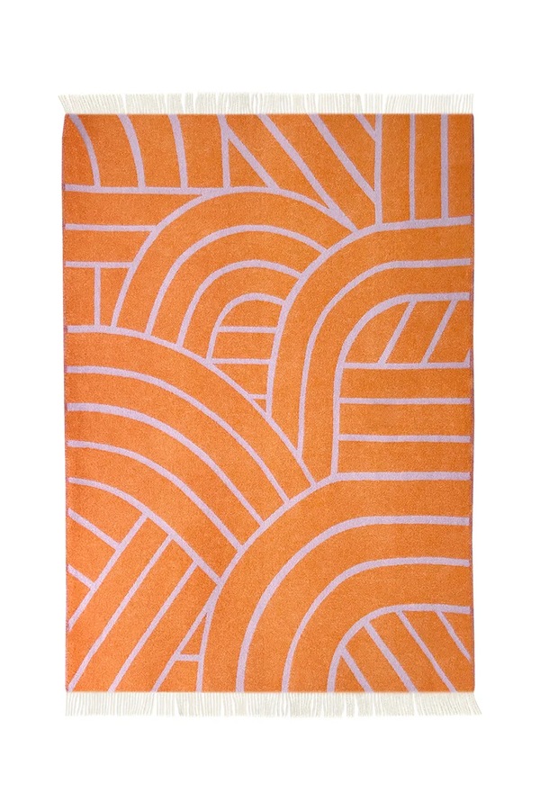 Ковдра вовняна Maison Deux Lines 130 x 200 cm колір фіолетовий фото 2