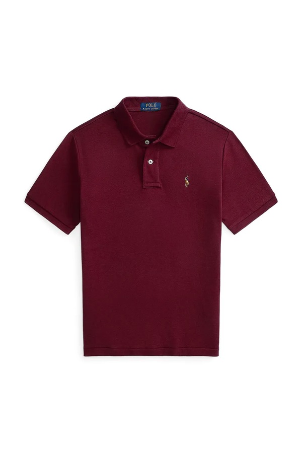 Поло дитяче бавовняне Polo Ralph Lauren колір бордовий