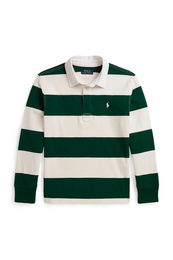 Поло детское хлопковое Polo Ralph Lauren цвет зеленый