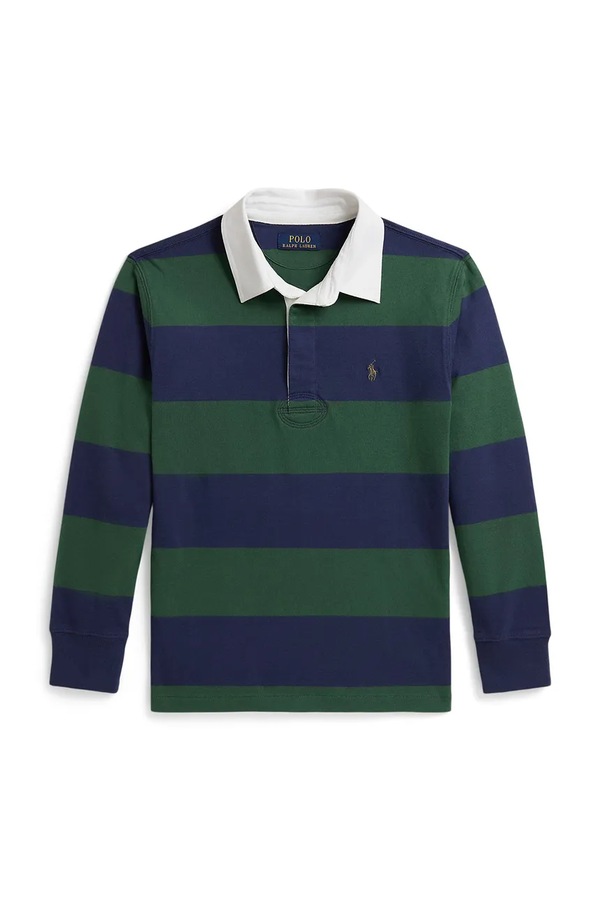 Лонгслів дитячий бавовняний Polo Ralph Lauren колір зелений фото 2