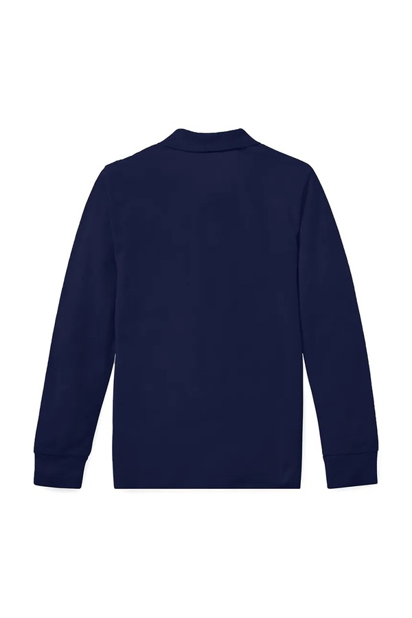 Лонгслів дитячий бавовняний Polo Ralph Lauren колір темно-синій