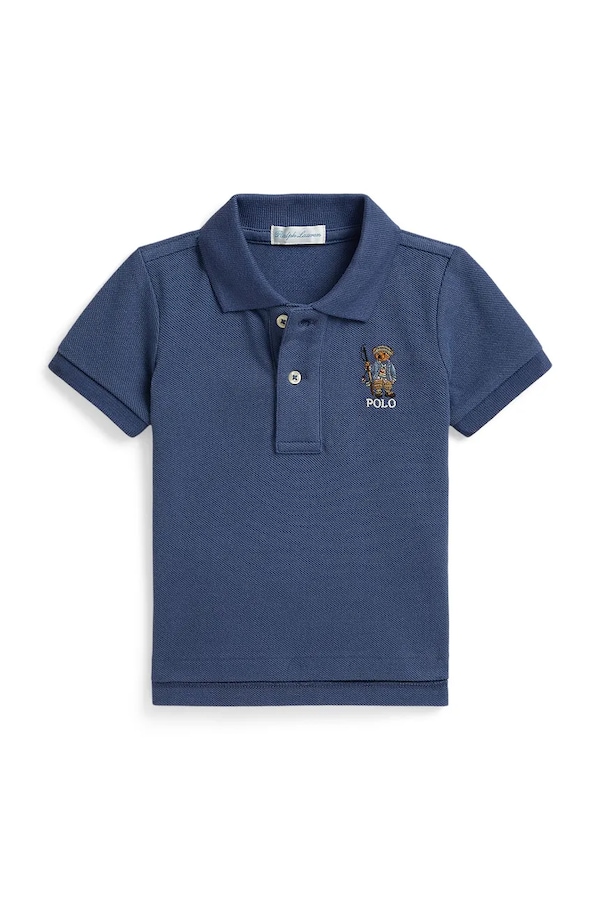 Поло детское хлопковое Polo Ralph Lauren цвет темно-синий фото 2