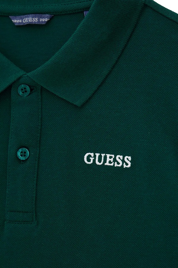 Поло детское хлопковое Guess цвет зеленый фото 2