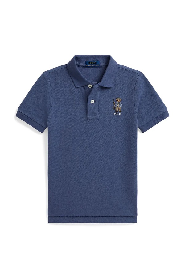 Поло дитяче бавовняне Polo Ralph Lauren колір темно-синій фото 2