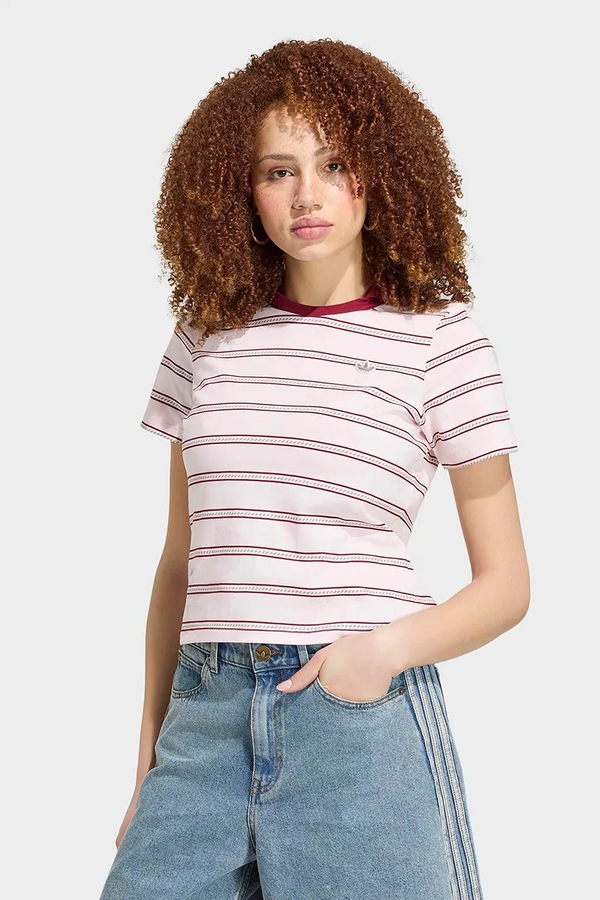 Поло жіноче бавовняне adidas Originals Resort колір рожевий